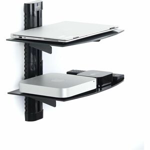 StarTech.com Mounting Shelf for Audio/Video Device, TV, Video Conference Equipment - Black - Height Adjustable - 6.99 kg L