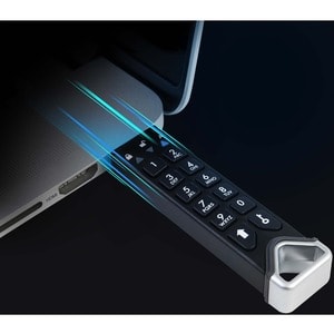Lecteur flash iStorage datAshur PRO² - 64 Go - USB 3.2 (Gen 1) Type A - Noir - 256-bit AES - 168 Mo/s Read Speed - 116 Mo/