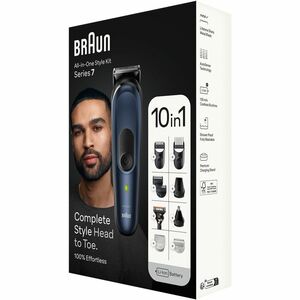 Trimmer Braun MGK7421 - Blu - Per Maschio - x Metallo Lame - senza filo - 1,67 Ora Tempo di funzionamento massimo batteria