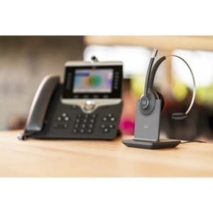 Cisco 561 Headset - Wireless - DECT 6.0 - 333 ft - 90 Ohm - Over-the-head - Ear-cup - Electret, Uni-directional Microphone