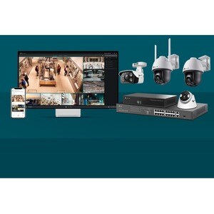 TP-Link VIGI C540 4 Megapixel Outdoor Network Camera - Colour - Dome - White - 30 m Infrared Night Vision - H.265+, H.265,