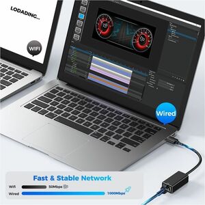 4XEM USB-A 3.2 to 1 Gbps RJ-45 Ethernet Adapter - TAA - 1 x USB 3.2 (Gen 1) Type A - Male - 1 x RJ-45 Network - Female - S