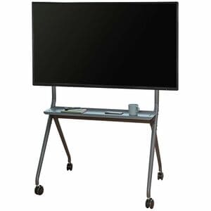 V7 TVCART4 Display Cart - 120 kg Capacity - 4 Casters - 74.93 mm Caster Size - Cold-rolled Steel (CRS), Steel - 1.1 m Leng
