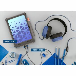 MAXCases Shield Extreme-X2 for iPad 10 10.9" w/3.5 mm Adapter and Tamper-Resistant Design (2022) (Black Bezel-Gray Case) -