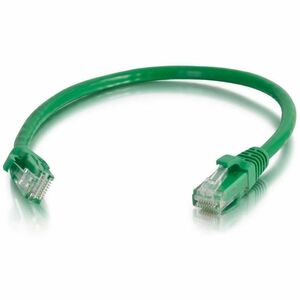 Quiktron 1ft Q-Series Cat6a Snagless (UTP) Ethernet Network Patch Cable, CM Rated - Green - 1 ft Category 6a Network Cable