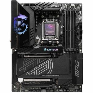 MSI MPG X870E CARBON WIFI Gaming Desktop Motherboard - AMD X870E Chipset - Socket AM5 - ATX - Ryzen 7 Processor Supported 
