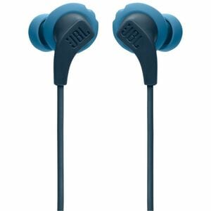 JBL Endurance Run 2 Wired Earbud, Behind-the-ear Stereo Earset - Blue - Siri, Google Assistant - Binaural - In-ear - 20 Hz
