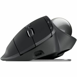 Logitech MX Ergo S Trackball - Optical - Wireless - 32.81 ft - Bluetooth - Rechargeable - Graphite - USB Type A - 2048 dpi
