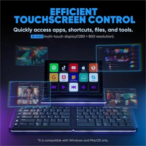 Mobile Pixels Tetra Keyboard - Wireless Connectivity - Bluetooth - 5 - 85 Key(s) - Windows, Mac OS, Android - Notebook - P
