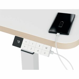 Leitz ERGO Sit-stand Desk - Height Adjustable - 650 mm Height x 600 mm Width x 800 mm Depth - Monitor, Laptop, Keyboard, M