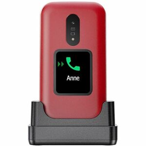 Doro 2880, Clapet, SIM unique, 320 x 240 pixels, Bluetooth, 1000 mAh, Rouge, Blanc