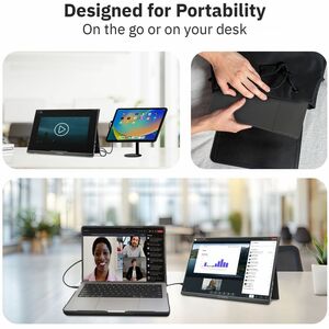 CODi 16" Portable LED Monitor - Black (MO16P-2C) - Plug and Play