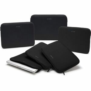 Dicota Perfect Skin Tasche (Sleeve) für 38,1 cm (15 Zoll) bis 39,6 cm (15,6 Zoll) Notebook - Schwarz - Stoff, Neopren Körp