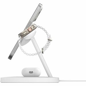 Belkin BoostCharge Pro Induktionsladegerät - Weiß - für Smartwatch, Smartphone, iPhone, AirPod, Ohrhörer - Eingangsstecker