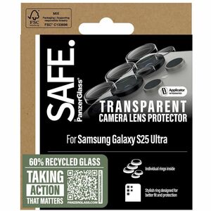PanzerGlass SAFE. Camera Lens Protector - Transparent, Clear - Silicone