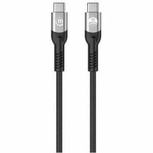 Manhattan 2m USB-C Cable de transferencia de datos - Cable for Cargador, Portátil, MacBook Pro, Laptop para videojuegos, C