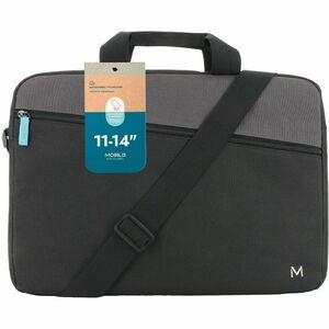 MOBILIS TheOne Essential Carrying Case (Briefcase) for 27.9 cm (11") to 35.6 cm (14") Travel - Black, Grey - 600D Polyeste
