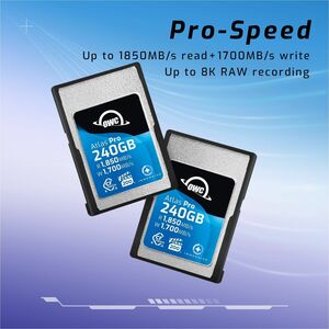 240GB Atlas Pro CFexpress Type A 4.0 Memory Card - Up to 1700 MB/s Write and 1850 MB/s Read Speeds - 400 MB/s Minimum Sust