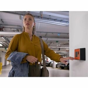 AXIS I7010-VE Gegensprechanlage Schaltstation für Innen, Outdoor - Orange - Box-Halterung, Zurückgesetzte Halterung, Wandh
