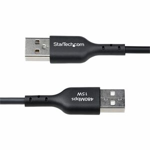 StarTech.com 3ft (91cm) USB-A to USB-C Charging Cable, Charge & Sync, 3A, USB 2.0, TPE Jacket - Black USB Charging Cord - 