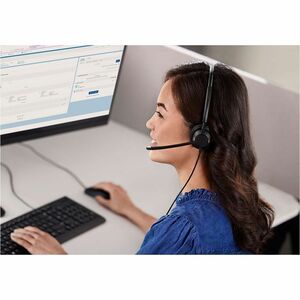 Jabra Engage 40 Wired Over-the-head, On-ear Stereo Headset - Black - Microsoft Teams Certification - Binaural - Supra-aura