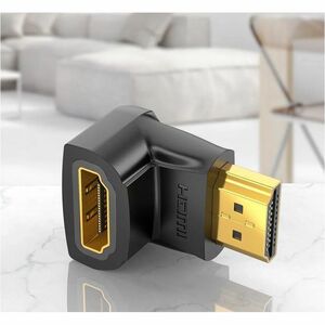 HDMI 90 DEGREE MALE TO FEMALE A DAPTER BLACK 2 PACK