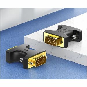 Vention DDEB0 Video Adapter - 1 x 15-pin HD-15 VGA - Male - 1 x 15-pin HD-15 VGA - Male - 1920 x 1080 Supported - Black