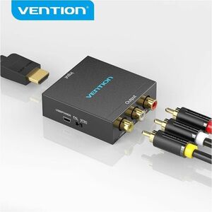 Vention AEFB0 Signal Converter - Portable - Black - Functions: Signal Conversion, Audio Conversion, Video Conversion, Vide