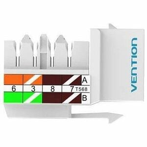 Vention IPAW0 Network Connector - 1 x RJ-45 Keystone - Female - White