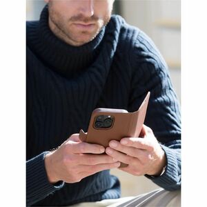 dbramante1928 ApS Lynge Carrying Case (Wallet) Apple iPhone 16 Smartphone - Dark Tan - Drop Resistant, RFID Resistant, Scr