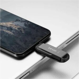 Lexar JumpDrive Dual 256 GB USB 3.1 Type C Flash Drive - Black - 256-bit AES - 130 MB/s Read Speed - 5 Year Warranty