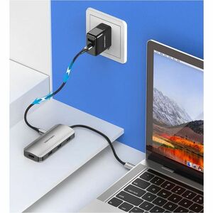 Vention TOD Docking Station for Card Reader, Printer, Flash Drive - Charging Capability - Grey - 4K, HD - 3840 x 2160, 128