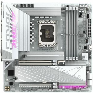 GIGABYTE Ultra Durable B860M AORUS ELITE WIFI6E ICE Gaming Desktop Motherboard - Intel B860 Chipset - Socket LGA-1851 - Mi