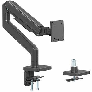 Manhattan Desk Mount for Monitor, Flat Panel Display, Curved Screen Display - Black - Landscape/Portrait - Height Adjustab