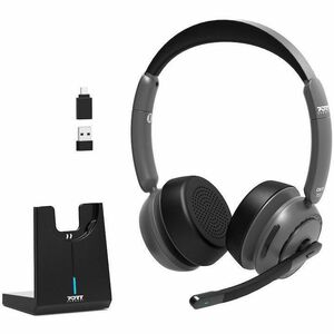 Port Connect ON'R Wired/Wireless Helmet, Over-the-head Stereo Headset - Microsoft Teams Certification - Binaural - Circuma