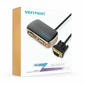 Vention DBABF Signal Splitter for Projector - Acrylonitrile Butadiene Styrene (ABS), Aluminium Alloy - Black - 1920 x 1080