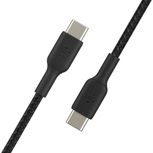 BOOSTCHARG Braided USB-C to C Cable 2 Meter SnC Up to 60W Black