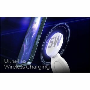 j5create JUPW3415 Induction Charger - White - For iPhone - Input connectors: USB - Magnetic, Foldable, Overheat Protection
