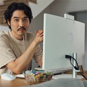 HP 24-cr0000 24-cr053wcn 一体机 - Intel Core i5 第13代 i5-1334U - 16 GB - 512 GB SSD - 60.5 cm (23.8") Full HD - 台式机 - 贝壳白 - In