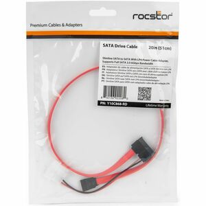 Rocstor LP4/SATA Data Transfer Cable - 1.67 ft LP4/SATA Data Transfer Cable for Motherboard, Optical Drive, Power Supply -