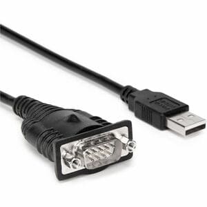 Rocstor USB to Serial Adapter - 3 ft Serial/USB Data Transfer Cable for Barcode Scanner, Scanner, Network Switch, Notebook
