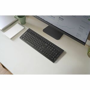 Kensington KB270 EQ Rechargeable AI keyboard with Copilot Key - Wireless Connectivity - Bluetooth/RF - 5 - 2.40 GHz - USB 