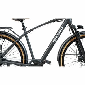 Sharp Straßenfahrrad - Batterie - 250 W Antrieb - Stahl Rahmen6 Gang/Gänge - Schwarz, Braun