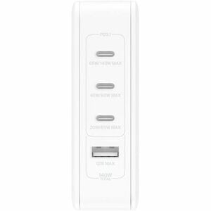Belkin BoostCharge Pro 140 W AC Adapter - Universal Adapter - 1 USB - 3 USB Type-C - For Notebook, MacBook Pro, iPhone, iP