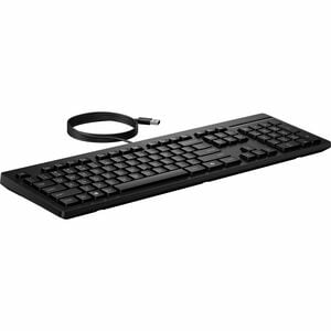Tastiera HP 125Cavo Connettività - USB Tipo A Interfaccia - Nero - Stantuffo Keyswitch - CoPilot Tasto(i) di scelta rapida