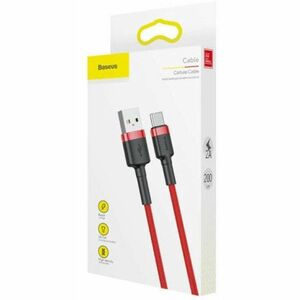 Cavo per trasferimento dati Baseus Cafule - 2 m USB/USB-C - Cable for Telefono, PC - Rosso