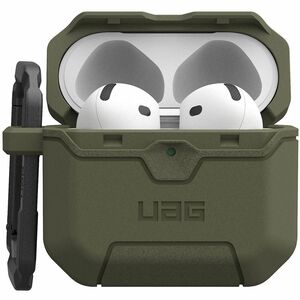 Urban Armor Gear Scout Rugged Charging Case Apple AirPods 4 - Olive Drab - Shock Absorbing, Drop Resistant, Anti-slip, Imp