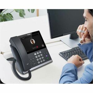 MP56 E2 Teams IP Phone. 7-inch touch screen. High-quality collaboration with flexibility and dedicated teams button and co
