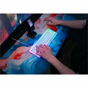CHERRY XTRFY CX-K5V2-RGB-CPT Gaming Keyboard - Compact - Cable Connectivity - USB 3.0 Interface - RGB LED - French - AZERT