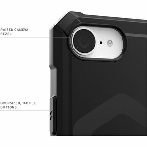 Urban Armor Gear Essential Armor Rugged Case for Apple iPhone 16e Smartphone - Hex Pattern - Black - Drop Resistant, Impac